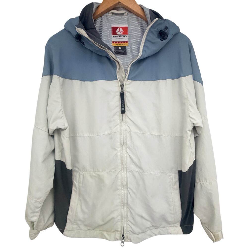 Burton Bio-Lite Blue White Snowboard Jacket Womens Small